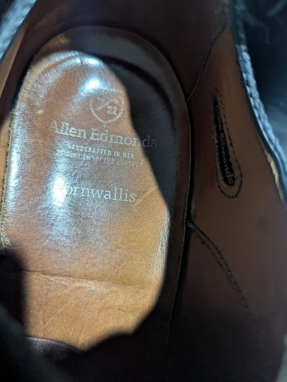 Allen Edmonds Wallis Black Leather Brogue Lace-Up Oxfords